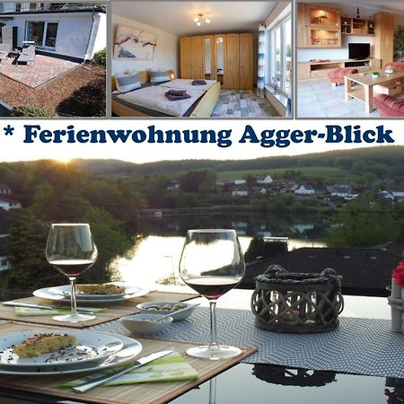 Exklusive Ferienwohnung 'Agger-Blick' Mit Grosser Seeblick-Terrasse & Sauna Gummersbach Exteriör bild