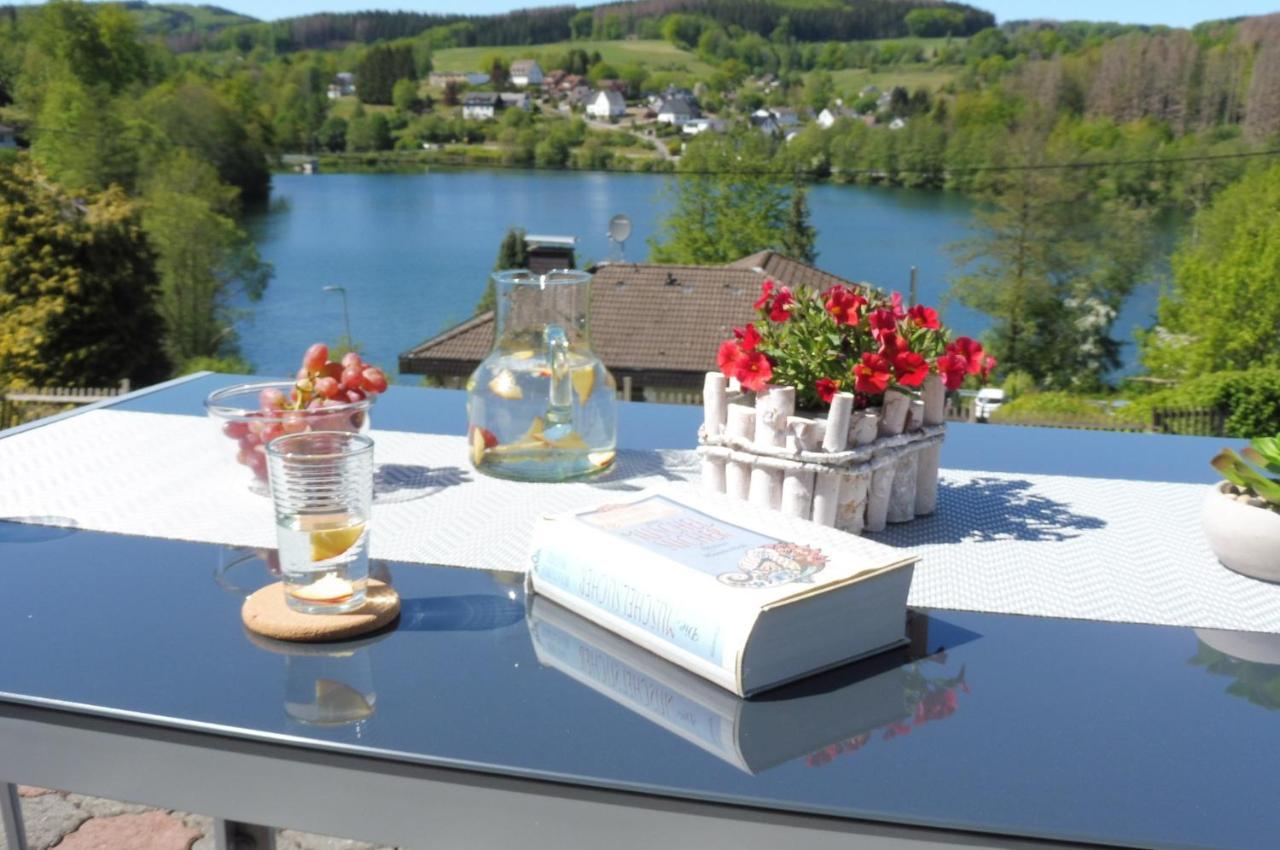 Exklusive Ferienwohnung 'Agger-Blick' Mit Grosser Seeblick-Terrasse & Sauna Gummersbach Exteriör bild